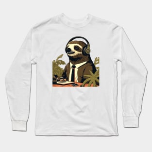 Slow and Steady: Slothful Customer Service Agent Long Sleeve T-Shirt